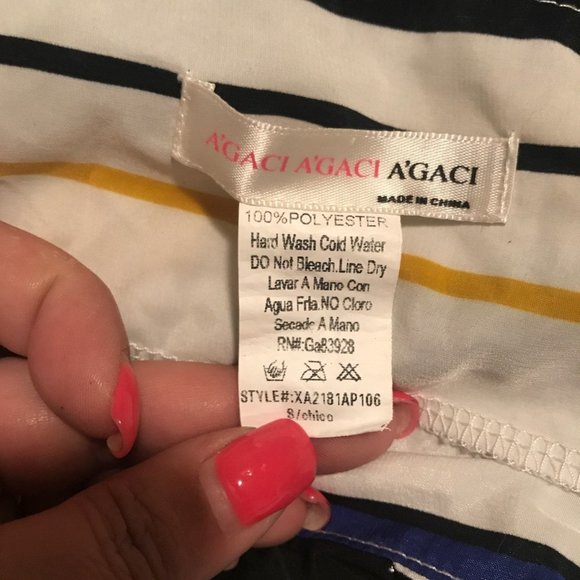 Striped Mini Dress With Pockets - Picture 6 of 7